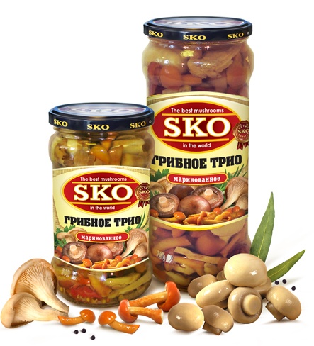 Грибное трио (ассорти)
маринованное
с уксусом